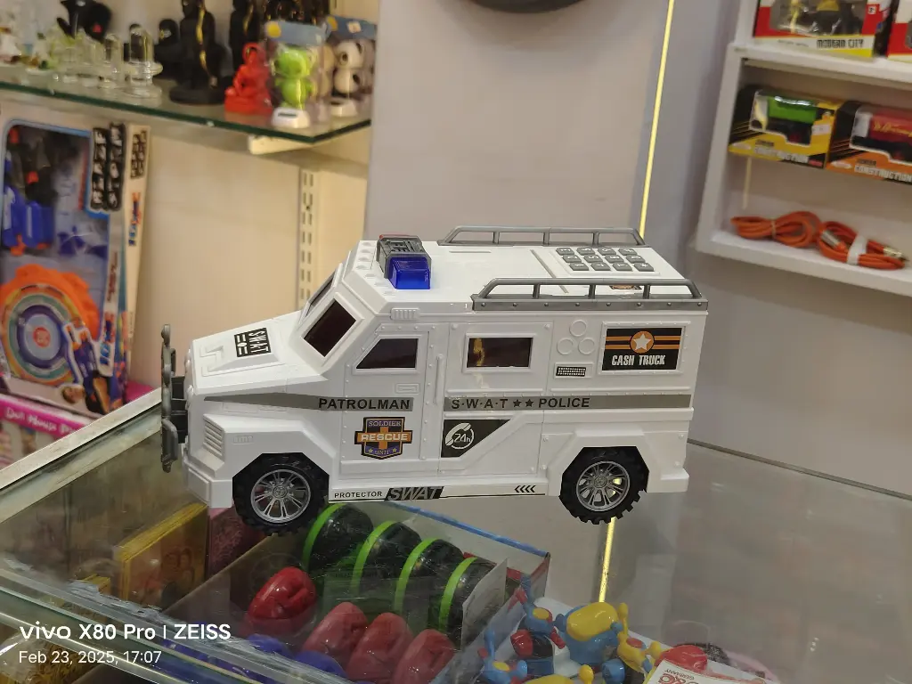 Big size police piggy bank with pass code