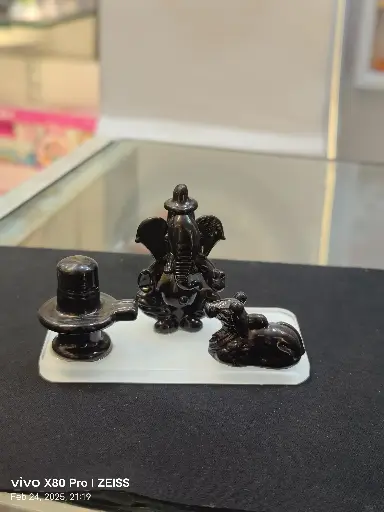 Ganesh Ji, Shivling and Nandhi black