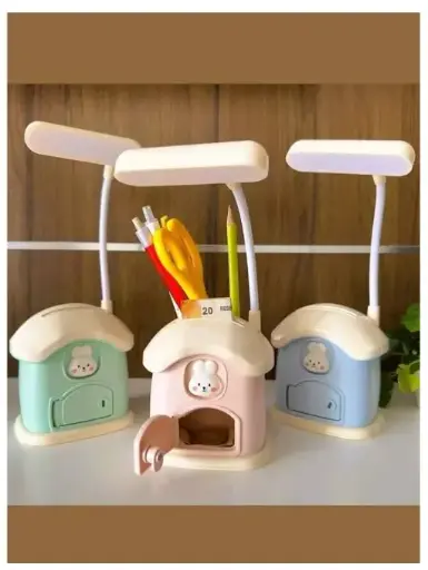 House table lamp with piggy bank 