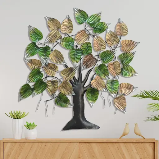Metal wall decore tree
